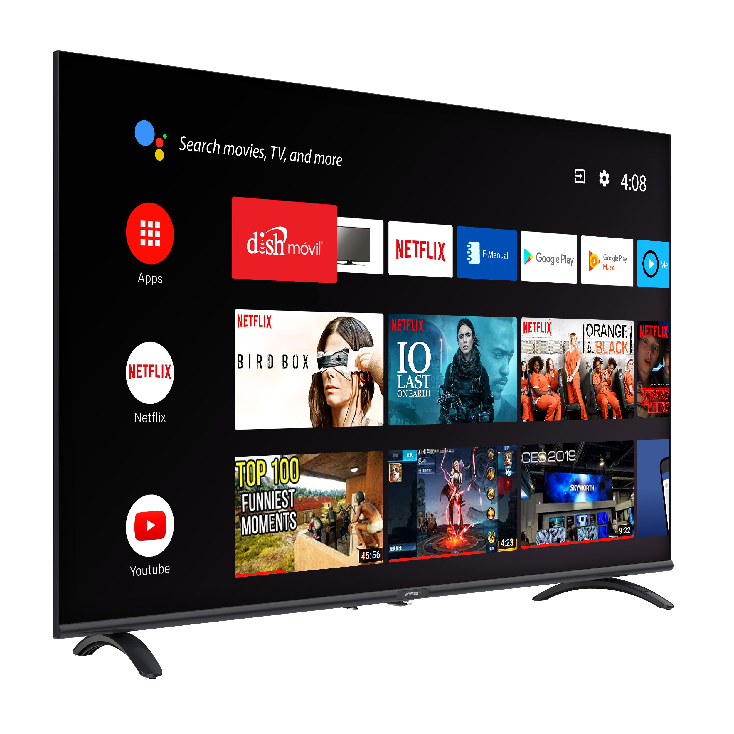 Televisor Skyworth 32″ SMART, LED Android TV con control remoto de